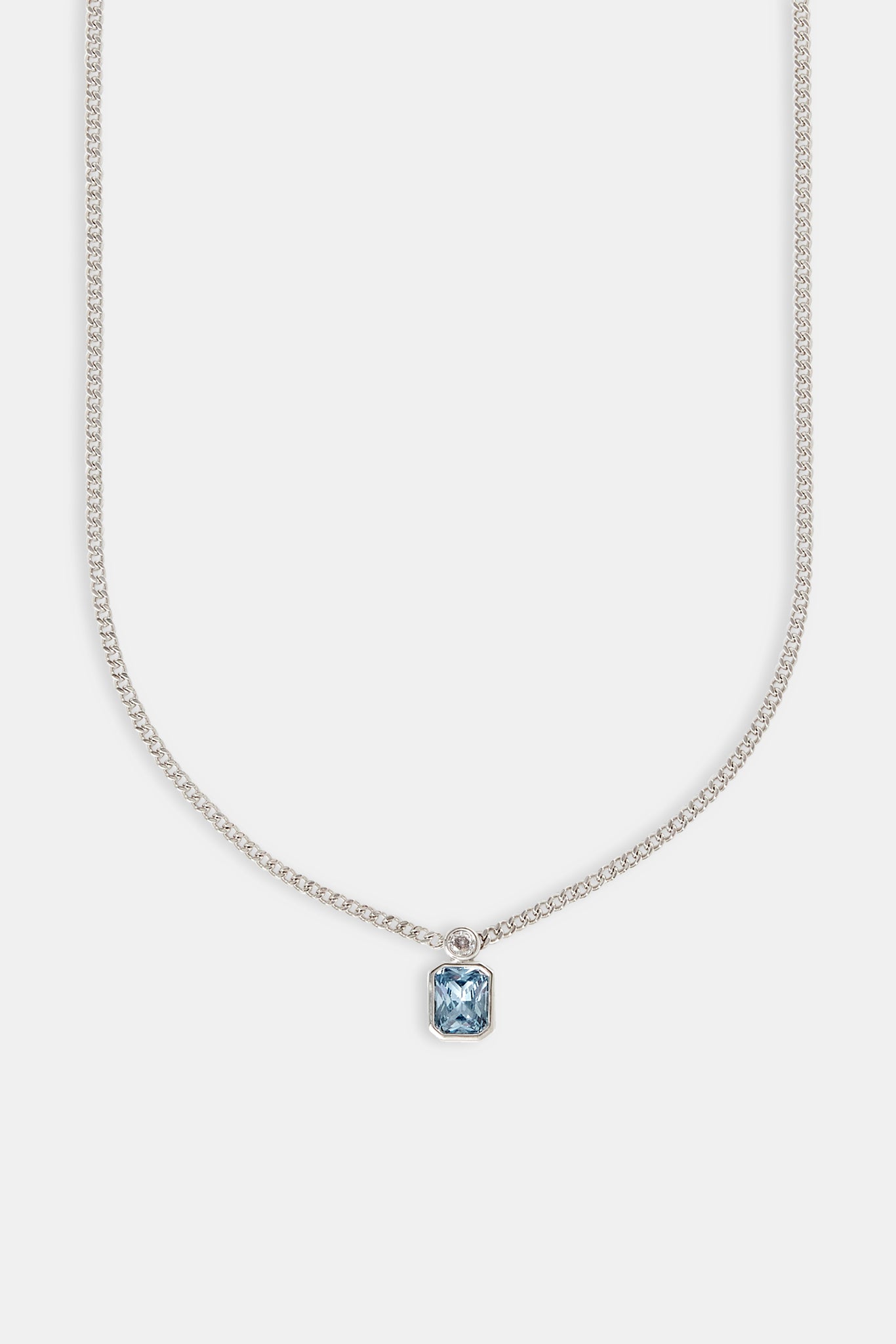 Iced Blue Double Gemstone Necklace - 15mm